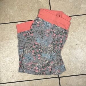 Cacique Floral Pajama Pants - Coral and Gray